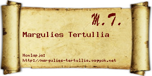 Margulies Tertullia névjegykártya